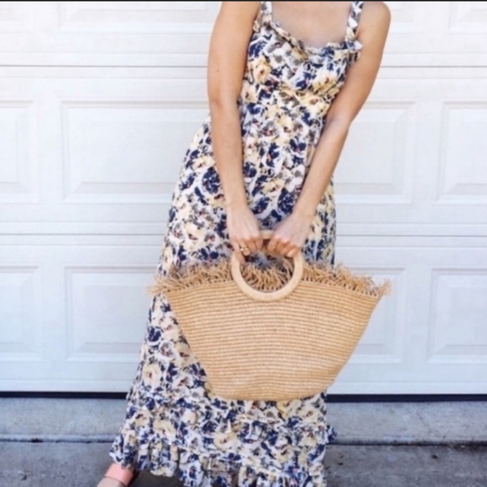 Anthropologie Hydrangea Petals Silk Maxi Dress 4